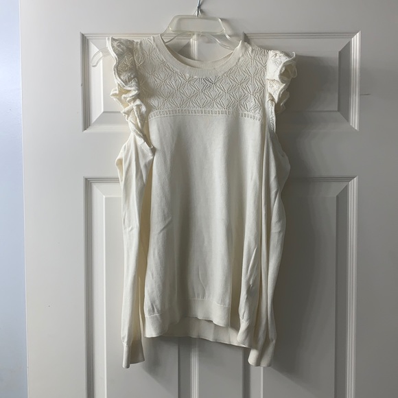 hinge Sweaters - Hinge long sleeved cream sweater